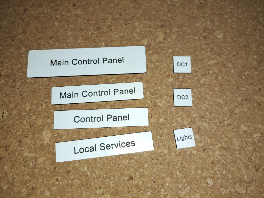 Control panel labels | KAMBROOtech Tauranga